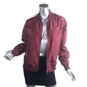 Charlotte Russe Women's Small Medium Deep Red Bomber Jacket Lightweight Windbrea